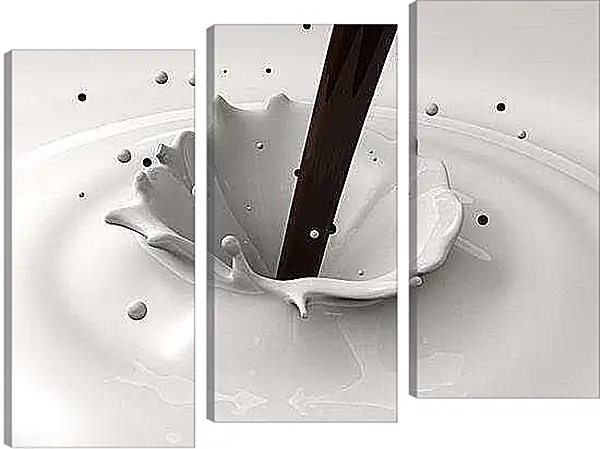 Модульная картина - Шоколад и сливки. Шоколадный всплеск.