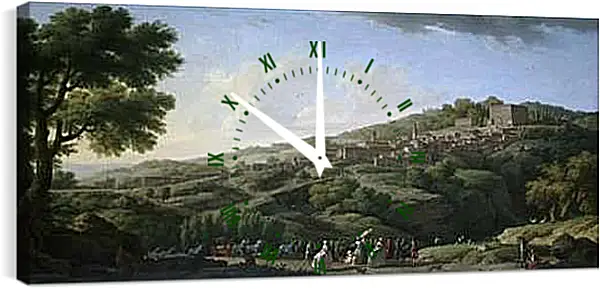 Часы картина - Villa at Caprarola. Клод Жозеф Верне