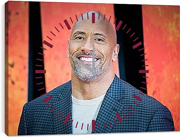 Часы картина - Dwayne Douglas Johnson. Дуэйн Джонсон (Скала)