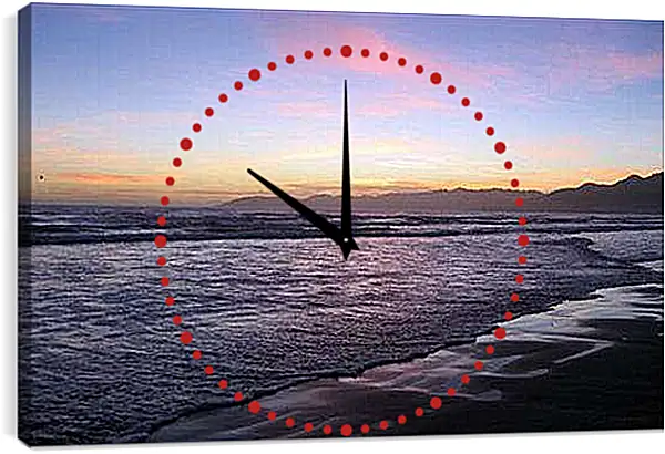 Часы картина - Море и волны