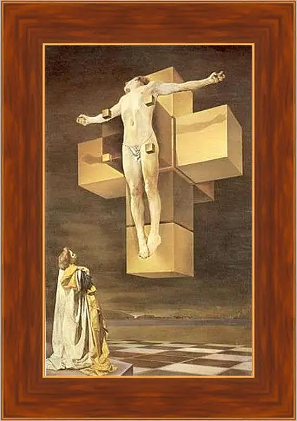 Картина в раме - Христос святого Хуана де ля Крус. Сальвадор Дали