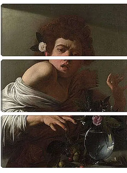 Модульная картина - Boy bitten by a Lizard. Микеланджело Караваджо