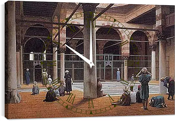 Часы картина - Interior of a Mosque. Жан-Леон Жером