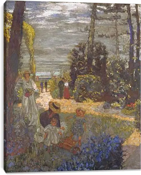 Постер на подрамнике - The Terrace at Vasouy, the Garden. Эдуар Вюйар