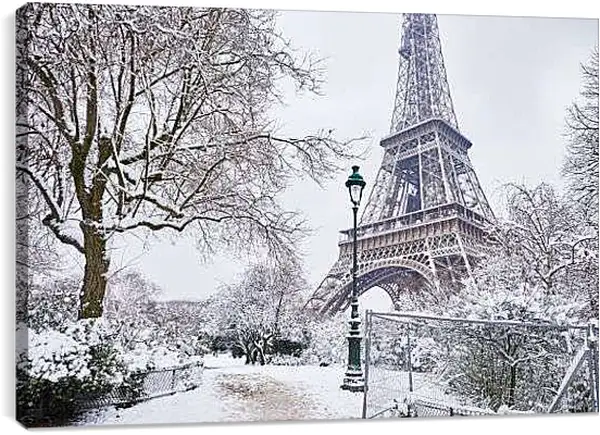 Постер на подрамнике - Зима в Париже