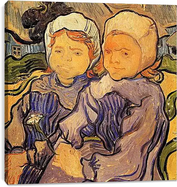 Постер на подрамнике - Two Children 2. Винсент Ван Гог