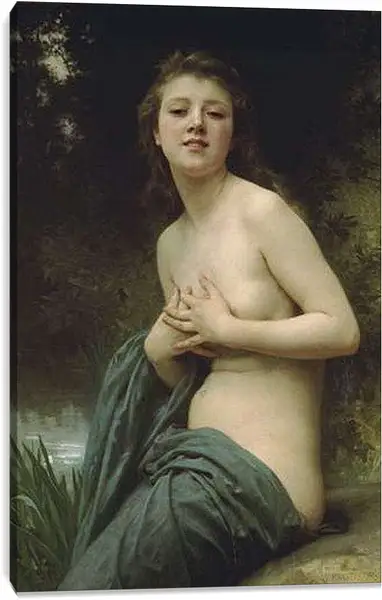 Постер на подрамнике - La Brise du Printemps. Адольф Вильям Бугро