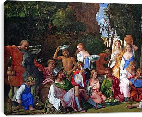 Постер на подрамнике - The Feast of the Gods. Джованни Беллини