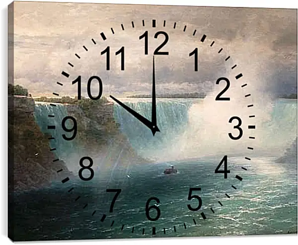 Часы картина - Ниагарский водопад. Иван Айвазовский