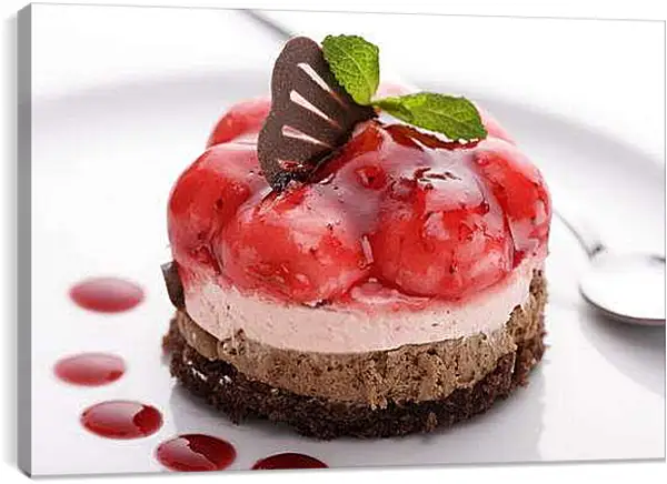 Постер на подрамнике - Пирожное. Сладкое искушение.