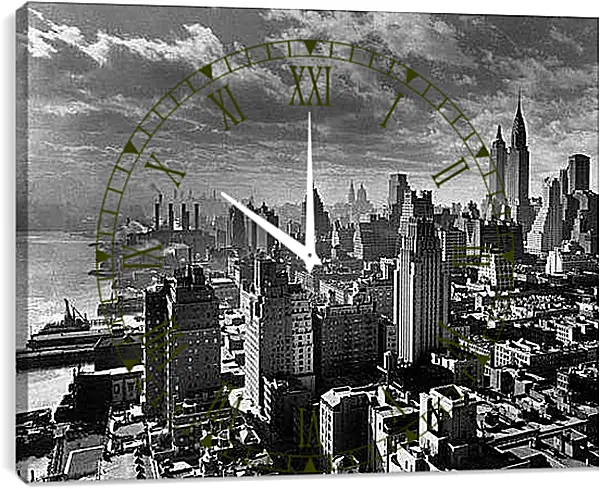 Часы картина - Америка 30-х годов