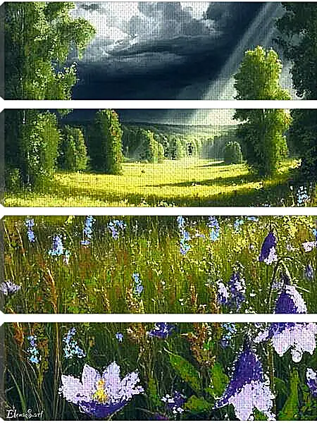 Модульная картина - Clouds 3