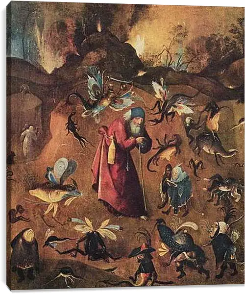 Постер на подрамнике - Versuchung des Hl. Antonius. Иероним Босх