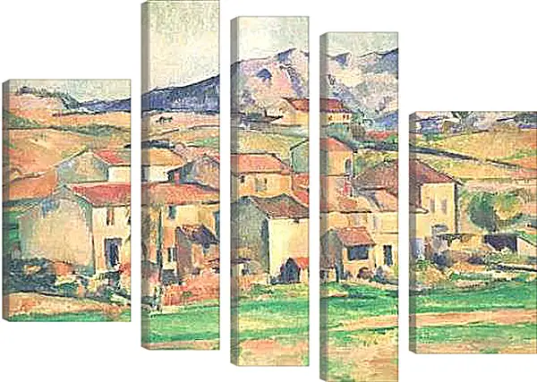 Модульная картина - Le Cengle et la Sainte-Victoire vus de Gardanne (vers). Поль Сезанн