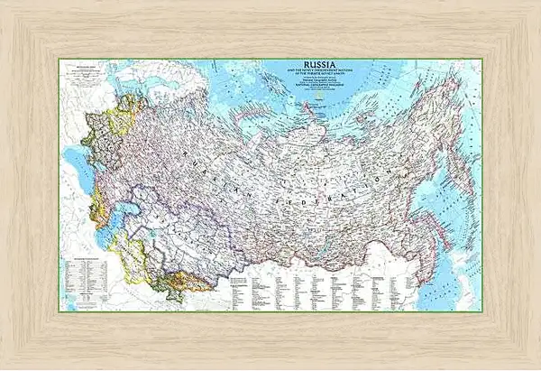 Картина в раме - Карта России