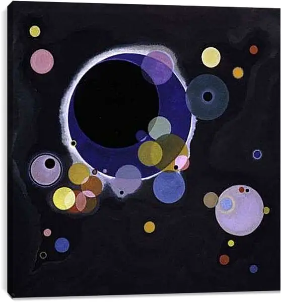 Постер на подрамнике - Several Circles. Кандинский Василий