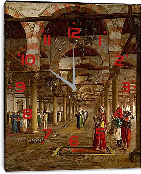 Часы картина - Prayer in the Mosque - Молитва в мечети. Жан-Леон Жером