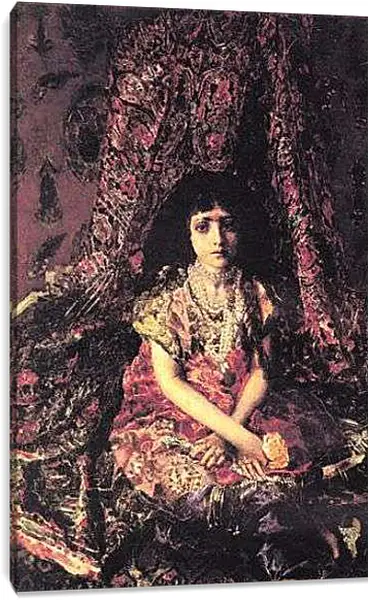 Постер на подрамнике - Девочка на фоне персидского ковра врубель. Врубель Михаил