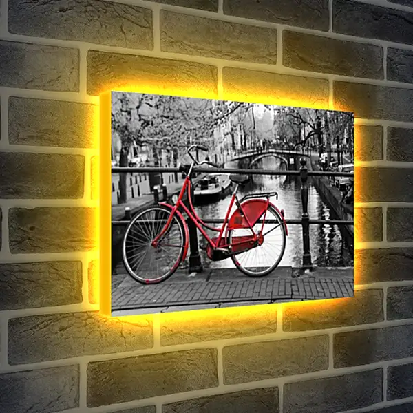 Лайтбокс световая панель - Красный велосипед