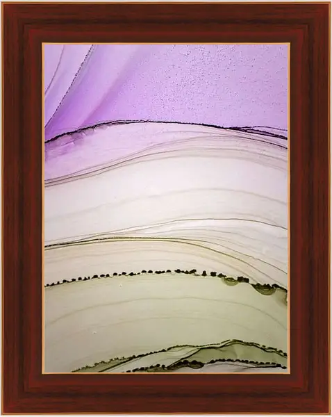 Картина в раме - Abstraction violet & green1. Mari Dein