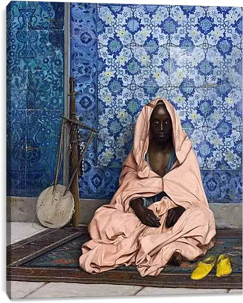 Постер на подрамнике - Темнокожий бард. Жан-Леон Жером