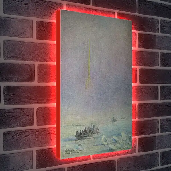 Лайтбокс световая панель - St-Petersbourg, sur la glace de la Neva. Иван Айвазовский