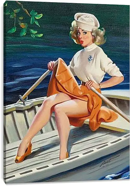 Постер на подрамнике - В лодке