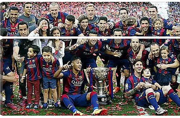 Модульная картина - Победа в Чемпионате Испании. ФК Барселона. FC Barcelona