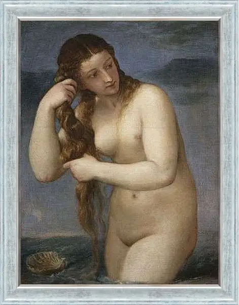 Картина в раме - Венера Анадиомена. Тициан Вечеллио