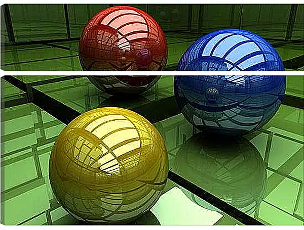 Модульная картина - Шары 3D