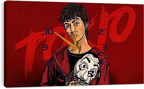 Часы картина - Бумажный дом. La casa de papel