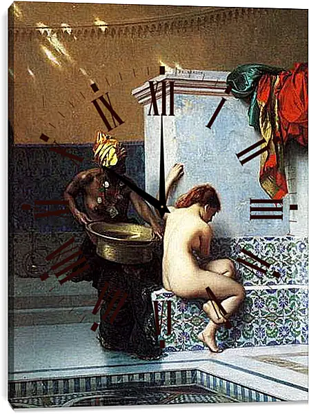 Часы картина - Turkish bath. Жан-Леон Жером