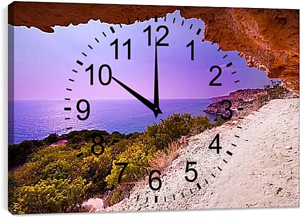 Часы картина - Крымские пейзажи. Крым