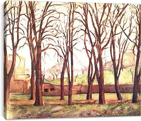 Постер на подрамнике - Maronniers au Jas de Bouffan. Поль Сезанн