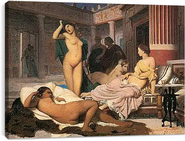 Постер на подрамнике - Greek Interior, sketch. Жан-Леон Жером