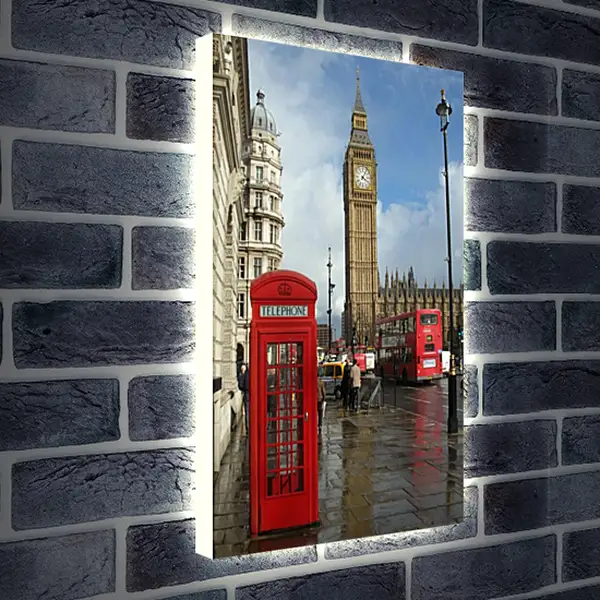 Лайтбокс световая панель - Телефонная будка. Лондон