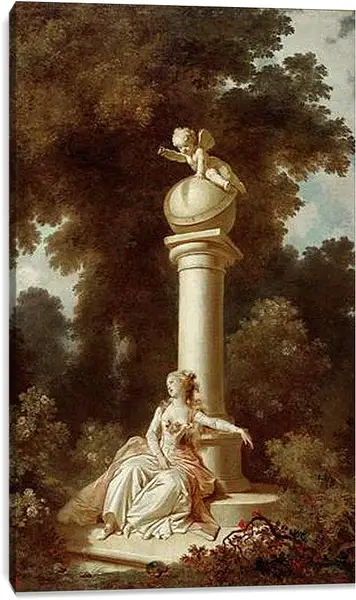 Постер на подрамнике - Мечтания. Жан Оноре Фрагонар