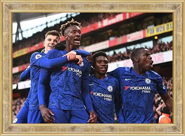 Картина в раме - Празднование гола. ФК Челси. FC Chelsea