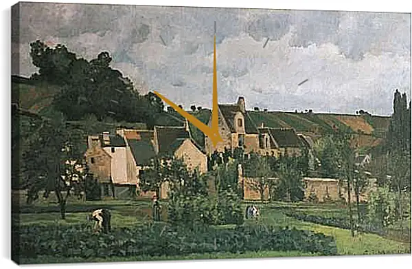 Часы картина - Эрмитаж в Понтуазе. Камиль Писсарро