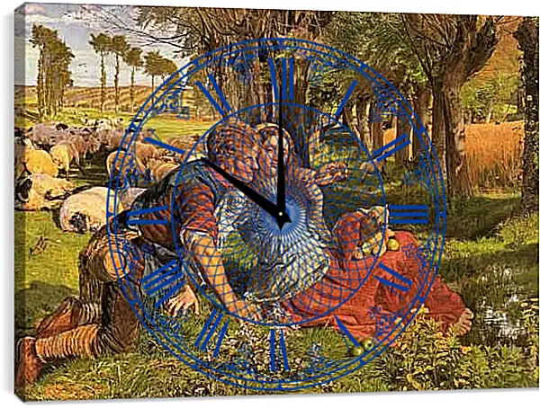 Часы картина - Наемный пастух. Уильям Холман Хант