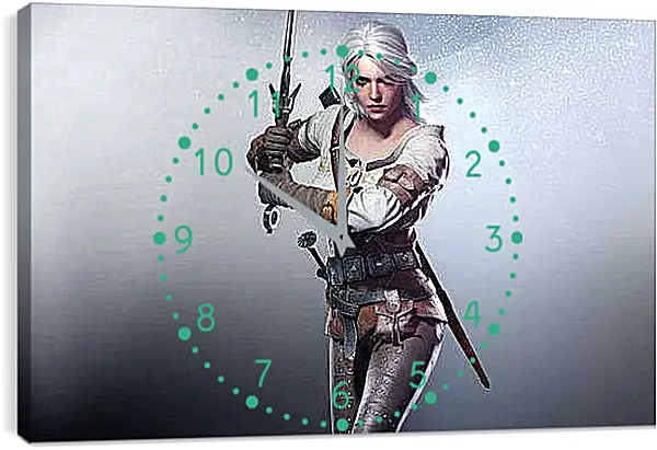Часы картина - The Witcher 3: Wild Hunt (Ведьмак), Цири нападает