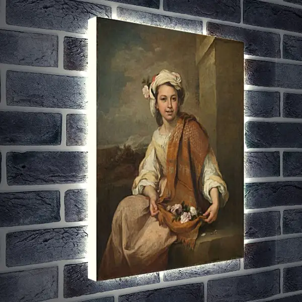 Лайтбокс световая панель - Цветочница. Бартоломе Эстебан Мурильо