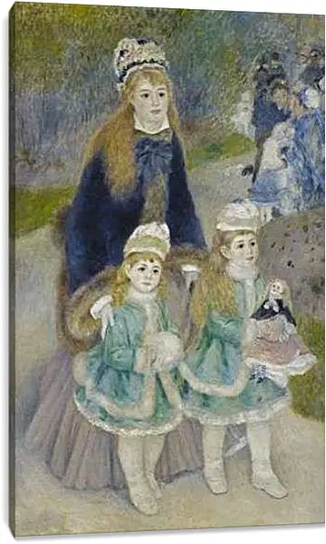 Постер на подрамнике - Madame Georges Charpentier and Her Children at park. Пьер Огюст Ренуар