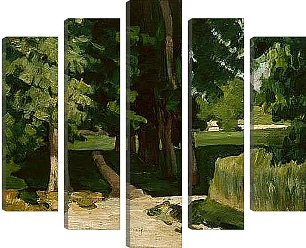Модульная картина - The Avenue at the Jas de Bouffan. Поль Сезанн