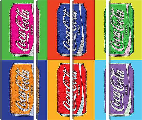 Модульная картина - Coca-Cola. Поп-арт