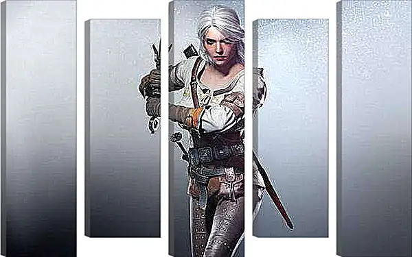 Модульная картина - The Witcher 3: Wild Hunt (Ведьмак), Цири нападает