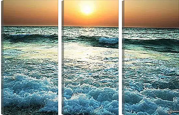 Модульная картина - Океан, закат