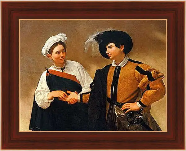 Картина в раме - Гадалка. Микеланджело Караваджо