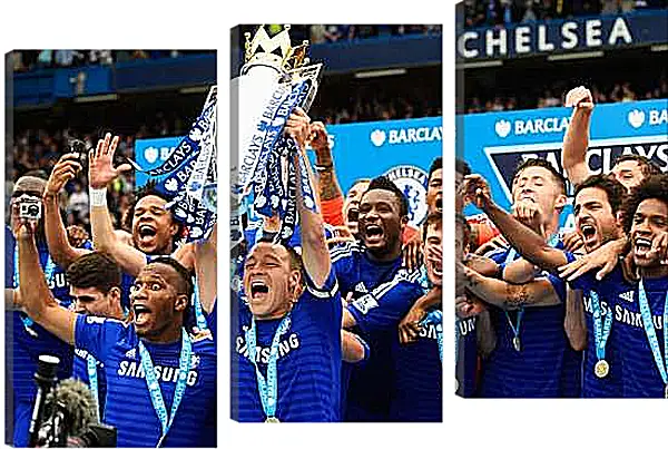 Модульная картина - Победа в АПЛ. ФК Челси. FC Chelsea