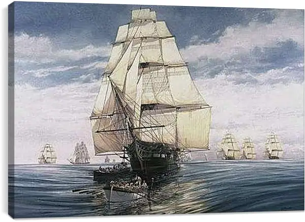 Постер на подрамнике - Парусник. Иван Айвазовский